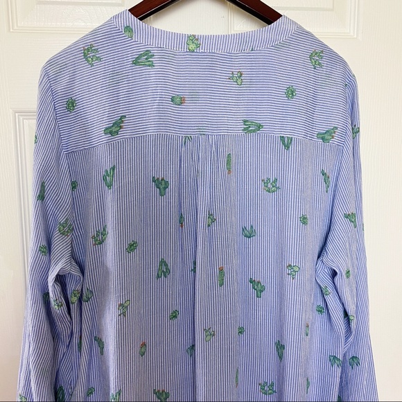 ZAC & RAHEL Blue Striped Button Down Shirt - Picture 5 of 15